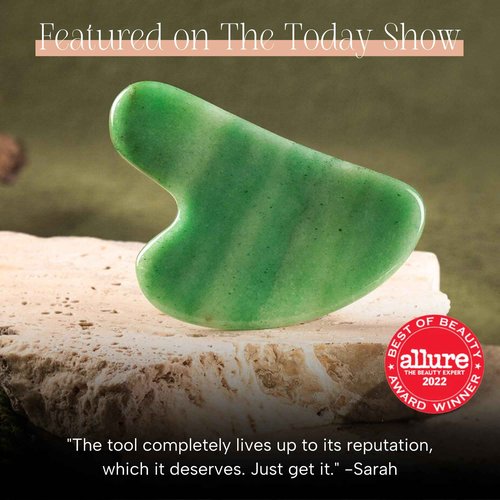 Mount Lai Jade Gua Sha Facial Tool – The Stone of Eternal Youth – 100% Genuine Jade Stone Face Sculpting Tool for Lymphatic Drainage, Puffiness Reduction & Timeless Radiance