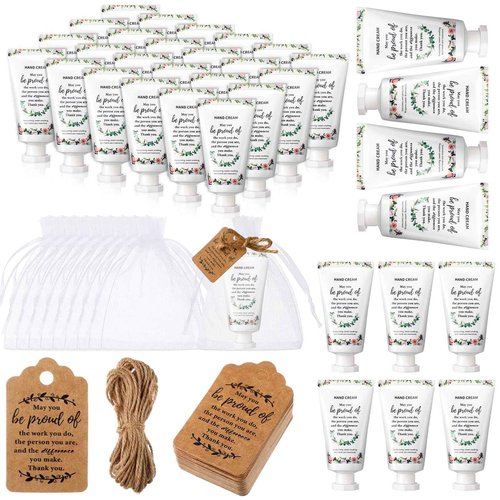Dansib 24 Sets Hand Mini Lotion Bulk Employee Appreciation Gifts Travel Size Hand Cream Inspirational Thank You Gifts for Christmas Teachers Coworkers Employee Staff Team Nurse(Fresh)