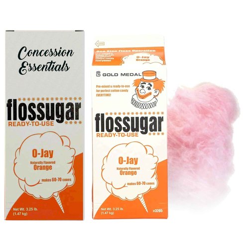 Concession Essentials - GM-Orange Floss-1ct Cotton Candy Floss Sugar Orange -1 Carton