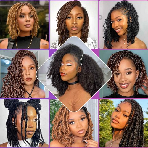 Afro Kinkys Bulk Human Hair for Dreadlocks Extensions Repair Locs, Twist Braiding Afro Kinky Human Hair for Locs Brown Color 20 inches for Micro Locs Extensions 1 Pack 30 Gram（4#/20inch/30g）