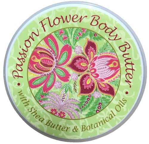 Greenwich Bay Body Care Spa Quartet - Hand Soap, Lotion, Body Butter, and Soap Bar Square - Luxurious Shea Butter Skin Care in Captivating Botanical Scents (Passion Flower & Olive Oil)