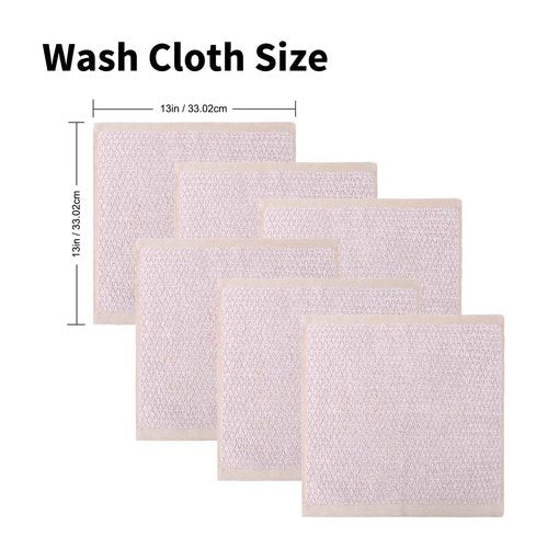 Everplush 6-Pack Premium Washcloths Set – Ultra Absorbent, Super Soft Essential Washcloths for Bathroom, Spa, Gym, and Face, Machine Washable(Brown, 13" x 13")