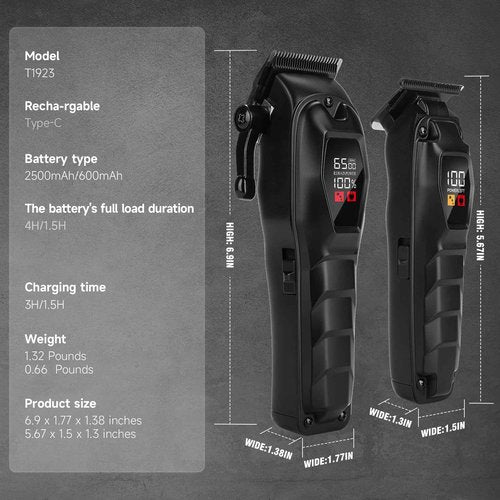 Hair Clippers for Men Professional Hair Trimmer Powerful Beard Trimmer Hair Cutting Grooming Tool