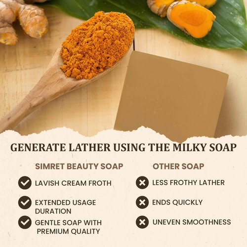 Simret Beauty Turmeric Soap Bar - Natural Face & Body Cleanser with Turmeric & Charcoal for Acne, Dark Spots, and Skin Brightening, Organic, Cruelty-Free, Sulfate-Free, 4.2 oz