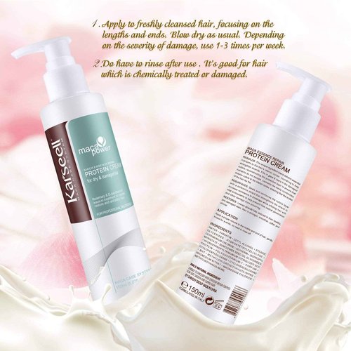 Karseell Combination set Repair Protein Cream Leave-In Conditioner Hair and Argan Oil Shampoo Extract Moisturizing Deep Repair Smooth Shampoo