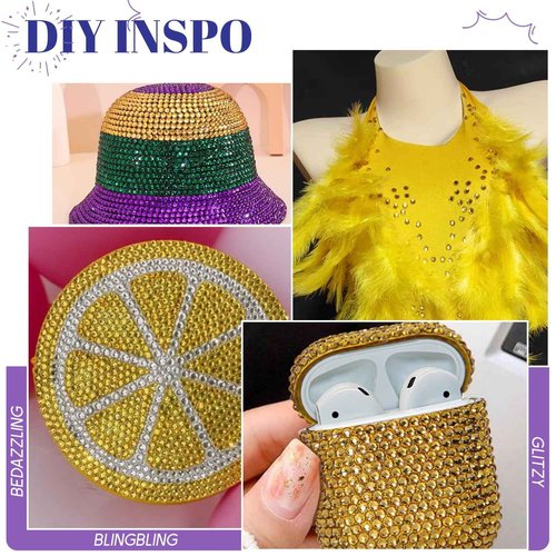 1500Pcs Hotfix Rhinestones for Clothing, Topaz SS20 Iron On Flatback Glass Gems, Bedazzler Crystals Rhinestones for Crafting Clothes Hats Shoes Fabric Bedazzling Decor Nail Art