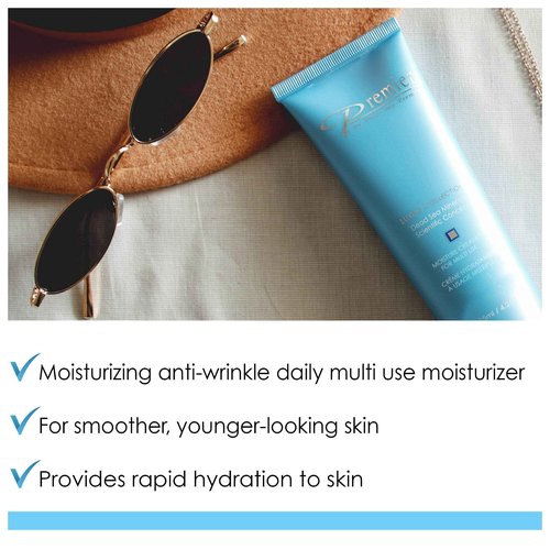 Premier Dead Sea Moisture Cream for Multi Use for face and body, anti-aging face cream, skin care with aloe Vera gel, face moisturizer, light, non sticky. XL size 4.4 fl.oz