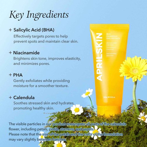 APRILSKIN Glow Reset Mask Duo: Calendula Flower Infused Peel Off Mask & Carrotene IPMP 3-Min Quick Dry Pore Caring Clay Mask
