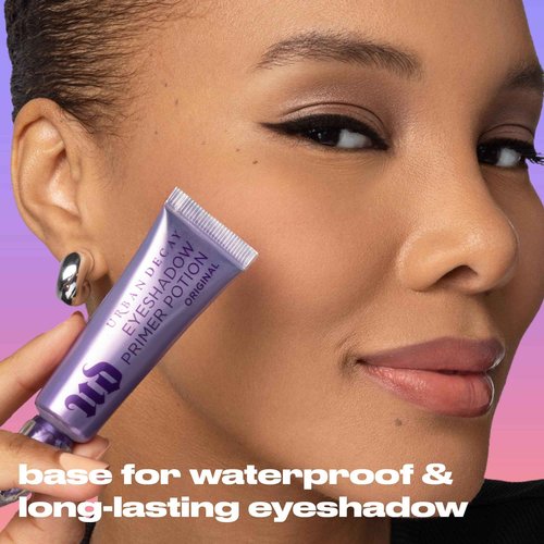Urban Decay Eyeshadow Primer Potion Set - Nude Eye Primer for Crease-Free Eyeshadow & Makeup Looks - Lasts All Day - Great for Oily Lids - 0.33 Fl. Oz + 0.16 Fl. Oz