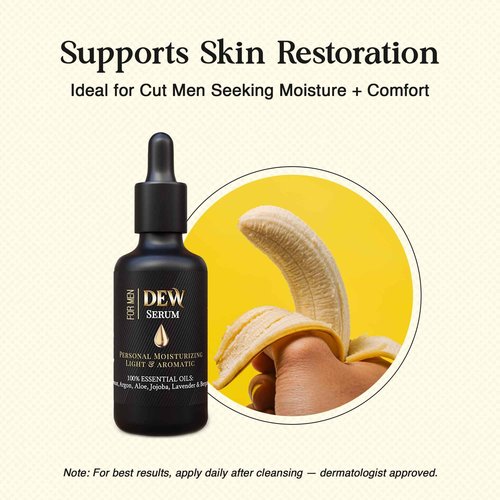 Dew Serum Penile Moisturizer Serum for Dry Skin - Dermatologist Approved - Essential Oils Help Relieve Soreness, Itching 1 Ounce