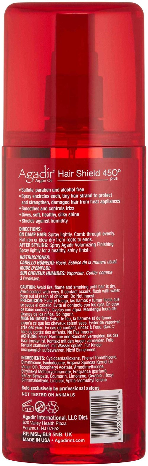 AGADIR Hair Shield 450 Spray Treatment, 6.7 Fl Oz