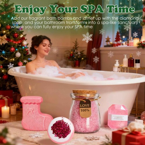 Christmas Gift Sets for Women 2025- Christmas Gift Baskets, Early Christmas Gift Ideas, Relaxing Spa Gift Baskets with Tumbler and Hand Cream for Women, Sister, Mom, Wife, Friend, Christmas Gifts