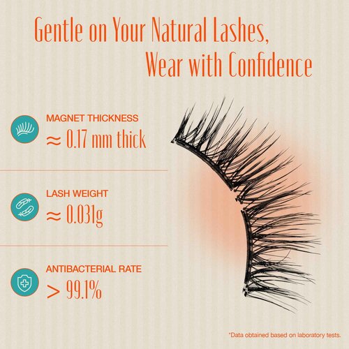 LASHVIEW Magnetic Eyelashes with Applicator, Soft Magnetic Lashes Natural Look Comfortable & Secure Fit Easy to Apply Reusable（XYT01)