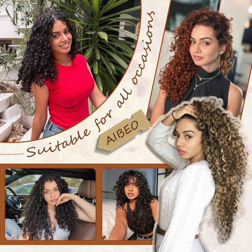 120 Strands Curly Crochet Hair Gogo Curl Pure Protein Fiber Close to Human Hair 14 Inch Pre looped Deep Wave Curly Crochet Hair For Black Women Beach Curl Twist Braiding Hair Extensions (14inch 30#)
