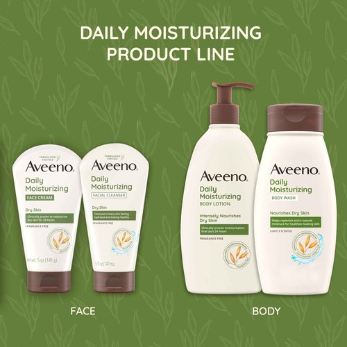 Aveeno Gentle Moisturizing Face Cleansing Bar, Daily Facial Cleanser Bar with Nourishing Oat for Dry Skin, Gently Cleanses & Soothes Skin, Non-Comedogenic & Fragrance-Free, 3.5 oz (Pack Of 8)