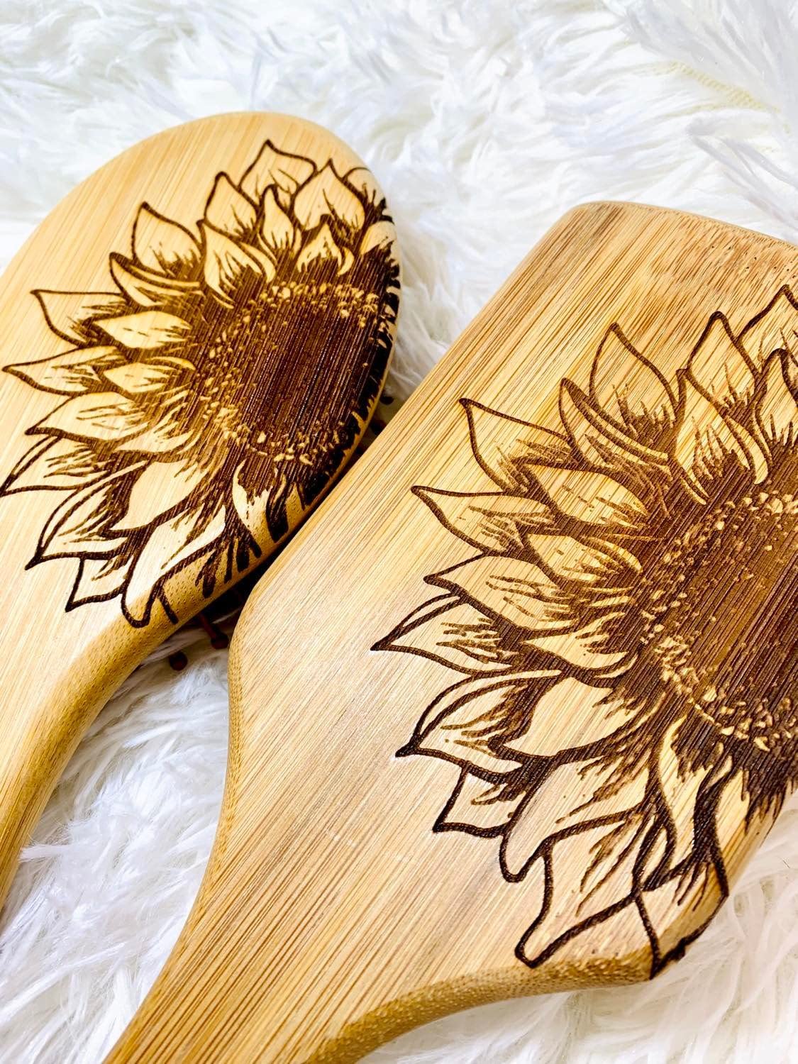 Sunflower Bamboo Hair Brush (Round)