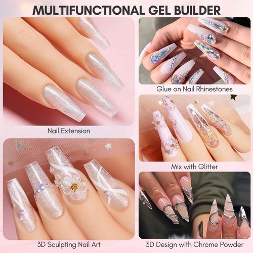 Makartt Peel Off Base Coat, 15ml UV Gel Base Coat Nail Polish Peelable Base Gel for Takeoff Solid Gel Builder for Nails Trial Kit Nail Extension UV Nail Glue for Acrylic Nails Rhinestones Gel 3D Nail