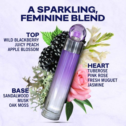 Perry Ellis 360° Purple Eau De Parfum Spray for Women - Perfume for Women, Fruity & Floral Fragrance, EDT, Designer Scent for Her, Long Lasting - 1.7 fl oz (50 mL)