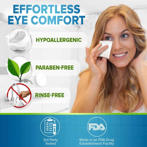 JJ CARE Eyelid Cleaning Wipes 160 PCs, Individually Wrapped Eye Lid Scrubbing Wipes, Moisturizing Eye Wipes for Irritated, Itchy, and Dry Eyes, Hypoallergenic Eye Scrub Cleaning Pads