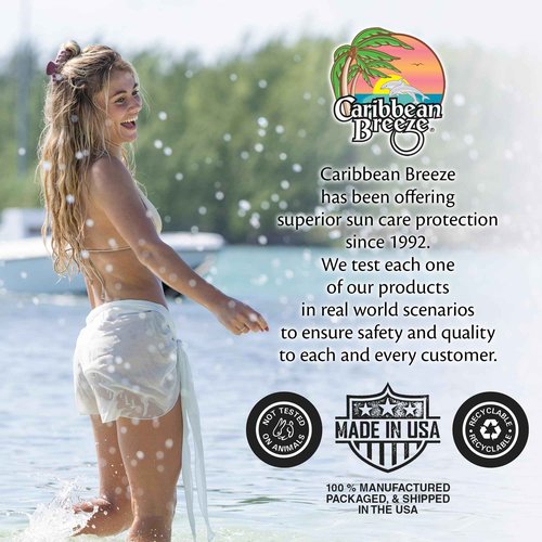 Coral Reef Safe Sunscreen SPF 30 Suntan Lotion, Mango Lime Scented Vacation Sunscreen, Reef-Safe Sunblock for Face & Body, Eco-Friendly, Water Resistant (80 Minutes), 4 Oz (120 mL) by Caribbean Breeze