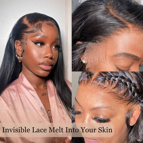 HD Lace Closure Human Hair Ultra-thin Frontal 5x5 HD Lace Closure Body Wave 12A Virgin Remy Human Hair Pre Plucked With Baby-Hair Small Single Knots Natural Black 12 Inch