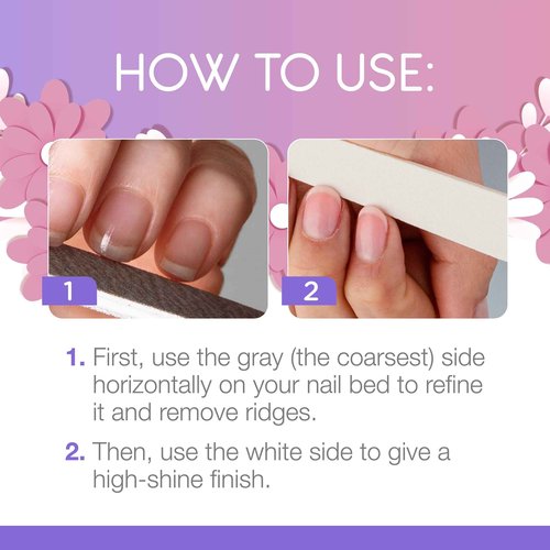 Flowery Disposable High Speed Shiner Display, Nail Polishing Buffer, Prep, Shape and Smooth Nails