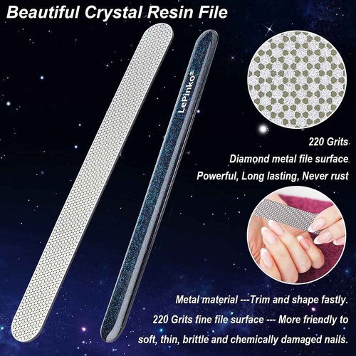 LePinko Salon-Quality Cuticle Trimmer with Cuticle Pusher and Nail File and Buffer Bundle Set