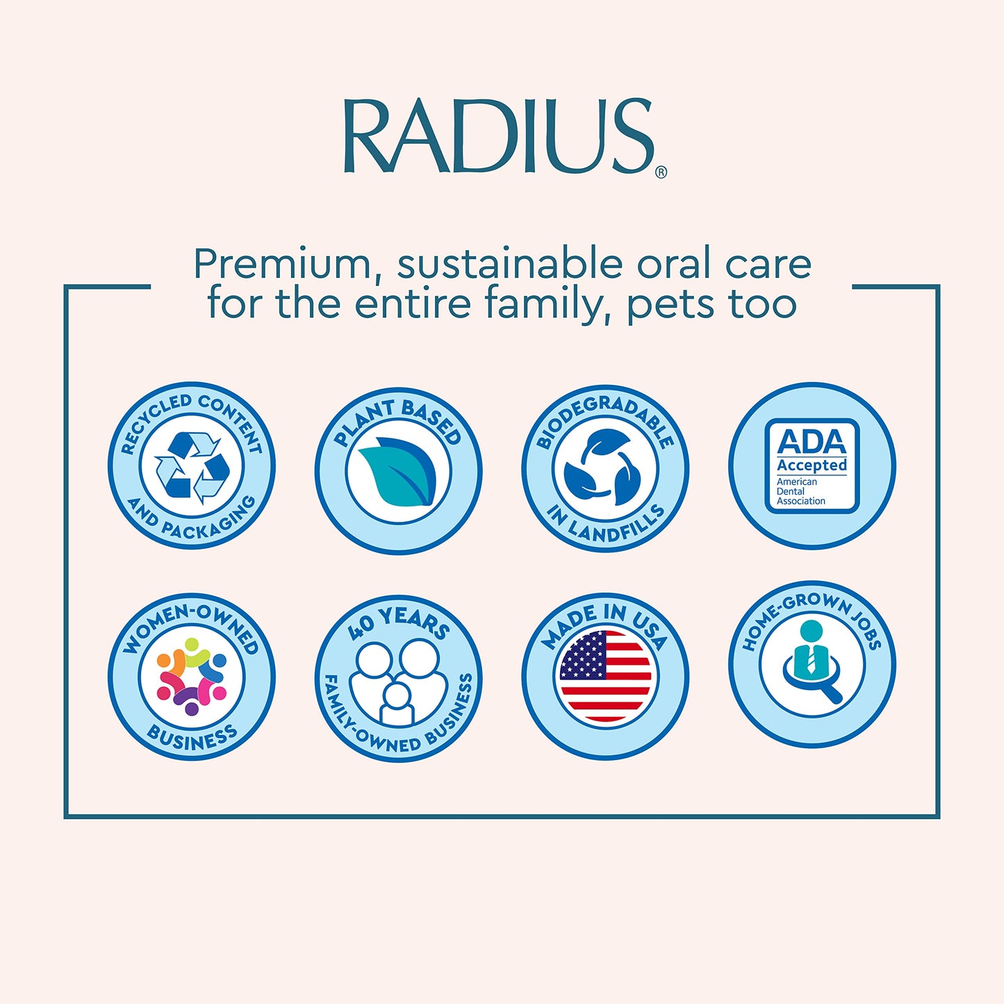 RADIUS Totz Plus Brush Kids Toothbrush Silky Soft BPA Free ADA Accepted Designed for Delicate Teeth & Gums for Children 3 Years & Up - WhiteCoral - Pack of 1