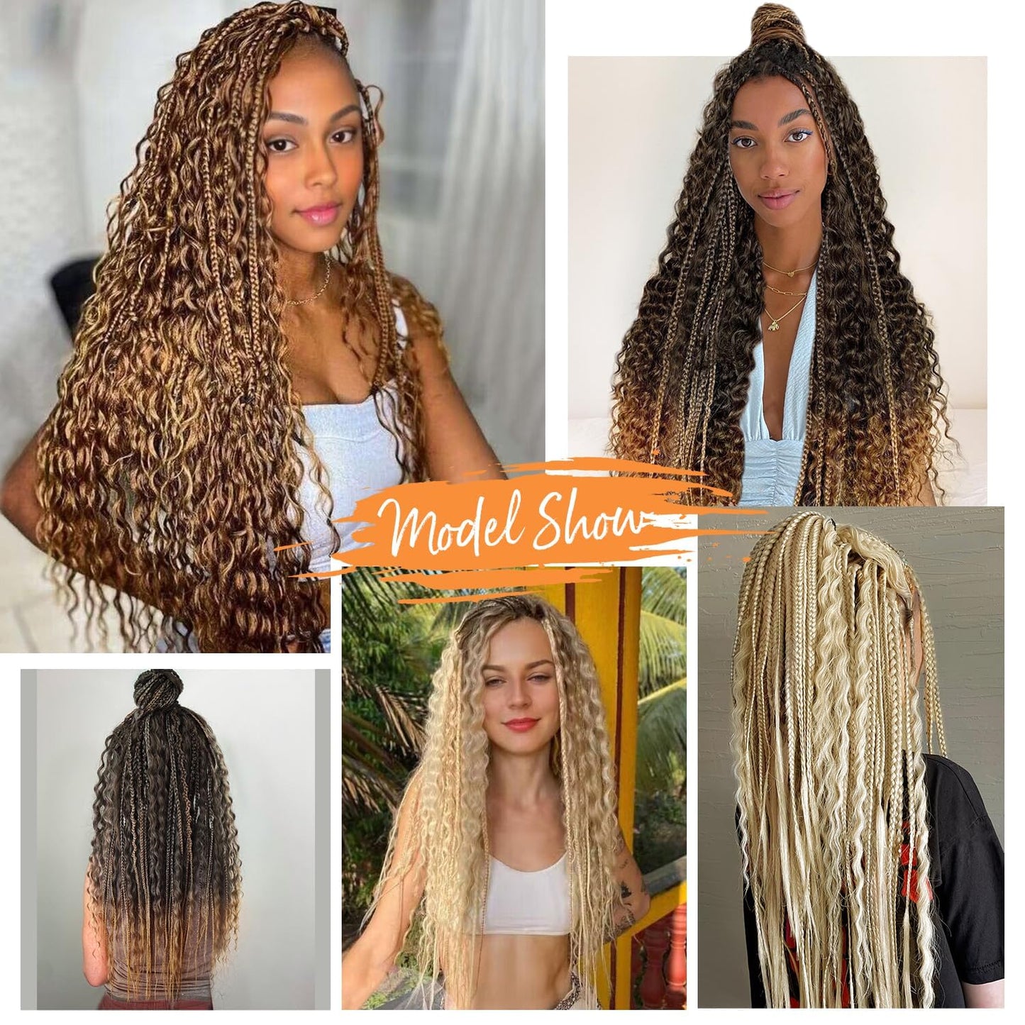 WIGNEE 24 Inches 20 Strands Double Ended Dreadlock Extensions Synthetic Braid in Dreadlock Extensions Curly Dreads Extensions for White Women (24 Inch, 1B)