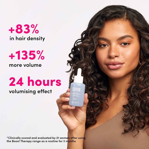Coco & Eve Boost Therapy Tripeptide Hair Density Serum. For Thicker, Fuller Hair. Anti-Hair Loss & Shedding, Lightweight Scalp Treatment with Biotin & Caffeine for Volume & Restoration (2.03 Fl Oz)