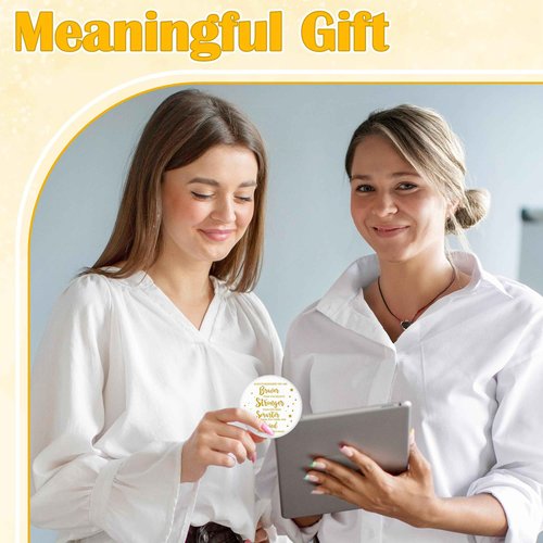 Y1tvei Inspirational Compact Mirror Bulk - 36Pcs White Gold Mini Portable Round Pocket Purse Makeup Mirrors, Sometimes You Forget You're Awesome Gift for Women Lover Coworker Friends Party Favors