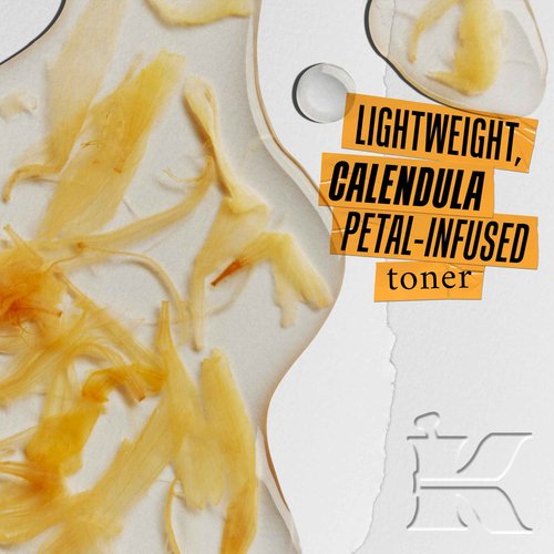 Kiehl's Calendula Herbal Extract Alcohol-Free Toner, Soothing Facial Toner for Normal to Oily Skin, Visibly Reduces Redness & Oil, Improves Skin Texture, Paraben-Free, Fragrance-Free - 8.4 fl oz
