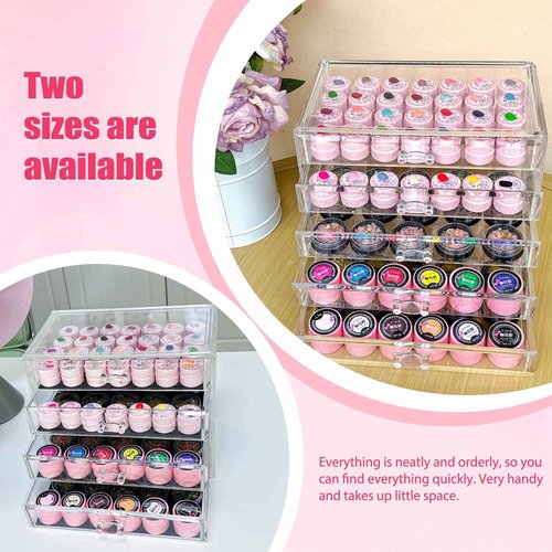 Guolich 5 Tier Nail Art Decoration Storage Box，Acrylic Make Up&Jewelry Organizer with Drawers, Cosmetic Storage for Dresser Countertop and Bathroom，Transparent Acrylic Nail Art Jewelry Accessories