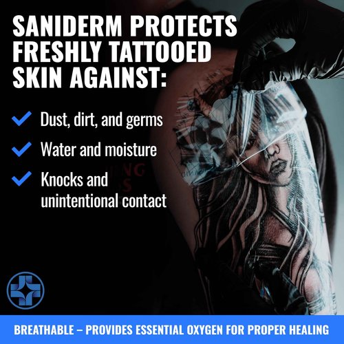 Saniderm Original Tattoo Aftercare Bandage (Personal Roll, 10.2 in x 2 yd)