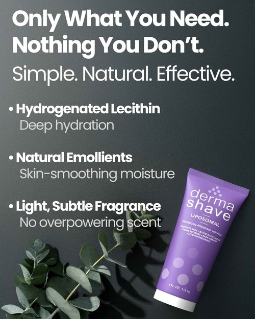 DermaShave - After Shave Lotion for Men - Great for Sensitive Skin - Liposomal Aftershave - No Greasy Feel, Clean Antiseptic Formula