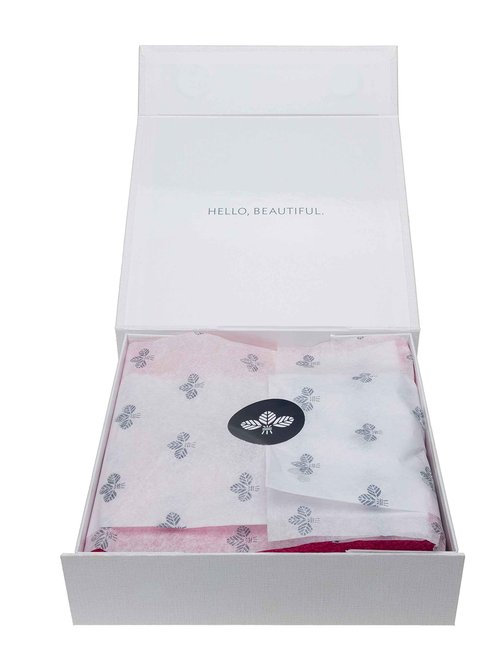 France Luxe Body French-Style Bath Mitt 2-Pack - Fleur Rose Multi/Pink