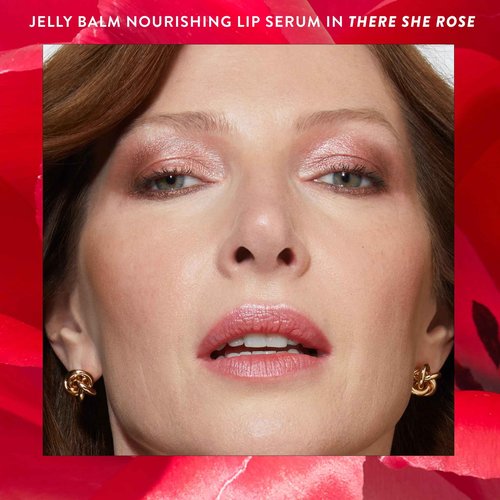LAURA GELLER NEW YORK Serum Staples Soothing Blush + Lip Duo - Blush Cheek Tint, Practical Pink + Jelly Balm Lip Serum, There She Rose