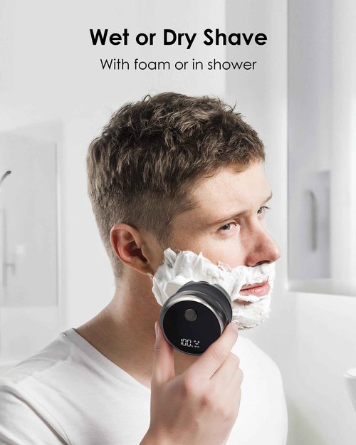 RapterX Head Shavers for Bald Men - 10,000 RPM Electric Razor with LED Display, Magnetic 5D Rotary Shaver, IPX6 Waterproof Wet Dry Shaving, 2H Fast Charge, Dual Speed Face Beard Body Grooming Kit