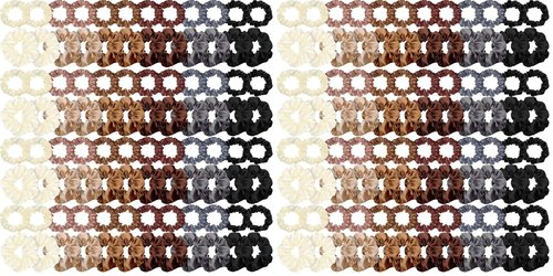 96 Pieces Satin Scrunchies Hair Tie Bulk Silk Elastic Ponytail Holders Ropes Comfortable Hair Bands Accessories for Girls Women Teens Birthday Gift(Colorful) (Pack of 2)