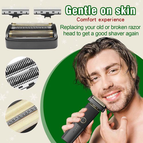 Shaver Replacement Foil and Inner Cutters Compatible with Andis 17300 reSURGE Electric Shaver,Black (2 Pack)