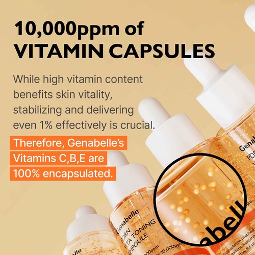 PDRN Vita Toning Ampoule JUMBO SIZE - Lightweight Glass Skin & Toning Ampoule with Vitamin B, C, E, PDRN, Serum for Blemishes, Fine Lines and Rough Skin Texture, 2.36 fl oz