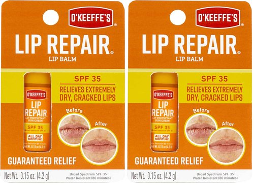 O'Keeffe's Lip Repair SPF 35 Lip Balm Stick, (Pack of 2)