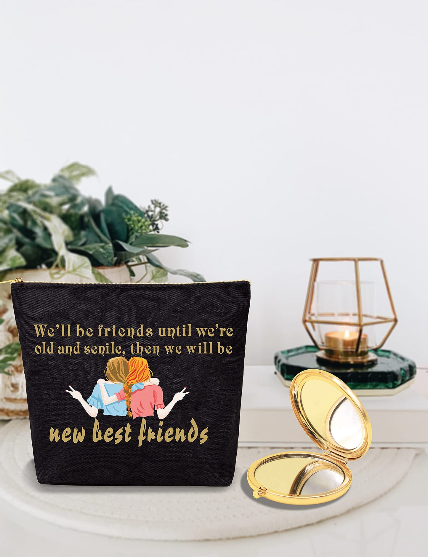 VeryMerryMakering We'll be Friends, New Best Friends Makeup Bag, Good Friend Gifts for Women, We Will be Friends Until We are Old, Well be Friends Cosmetic Bag, Birthday Gifts for Friends Female