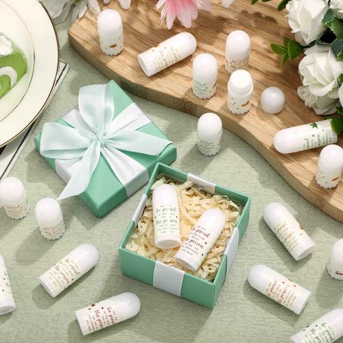 Swiffen 50 Pcs Christmas Mini Lip Balm Pack Thank You Gifts Moisturizer Assorted Flavors Beeswax Natural Ingredients Dry Chapped Lip Care Products for Coworkers Women Friend Men (Proud)