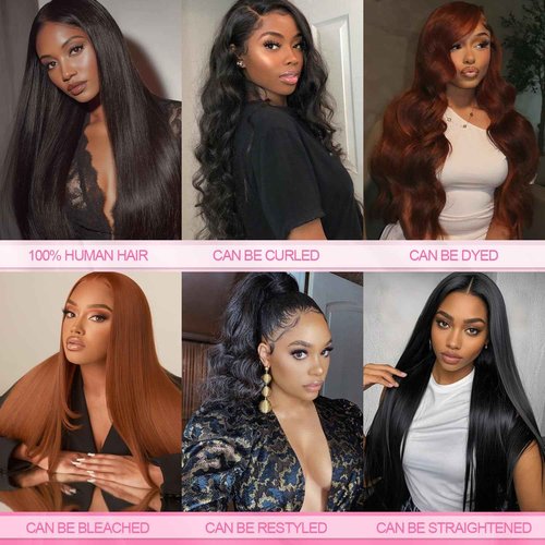 YAREESONG Straight Human Hair Bundles 12A Brazilian Human Hair 1 Bundles 100% Unprocessed Virgin Human Hair Weave Human Hair Extensions Natural Black Color 22 Inch
