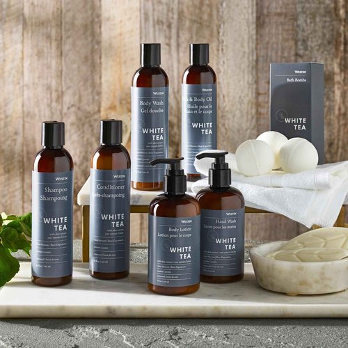 Westin White Tea Aloe Lotion & Liquid Hand Soap - Signature Hotel White Tea Scent - Aromatherapy - 8oz Bottles