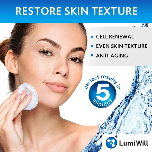 Glycolic Acid Pads - Exfoliating Pads with Glycolic Acid, Vitamins B5, C, E & Menthol - Peel Pads for Acne - Anti-Aging Glycolic Acid Resurfacing Pads for Fine Lines and Wrinkles - 50 Pads