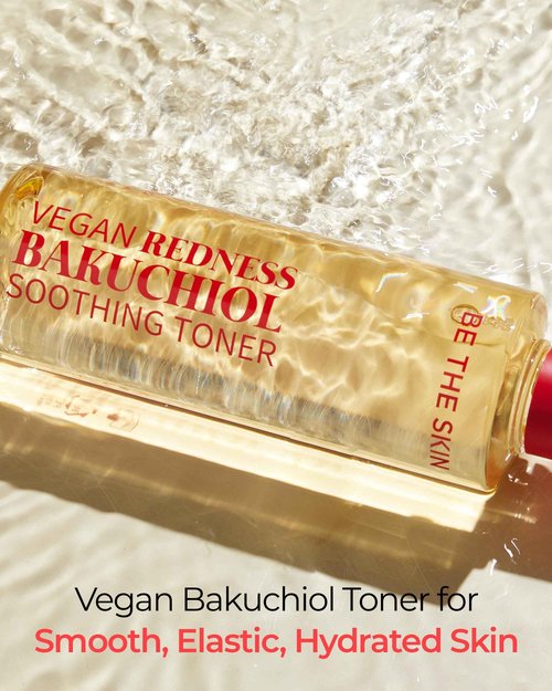BE THE SKIN Vegan Redness Bakuchiol Soothing Toner - Gentle pH Balancing Redness Relief Face Toner with Heartleaf Extract - Pore Tightening, Soothing for Sensitive Skin, 8.45 fl.oz.