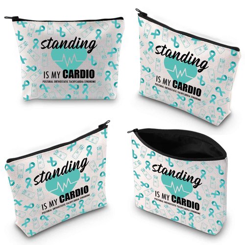 XYANFA Standing Is My Cardio Pots Awareness Gift Pots Syndrome Warrior Gift Pots Medical Bag Dysautonomia Makeup Bag (standing IS MY CARDIO)