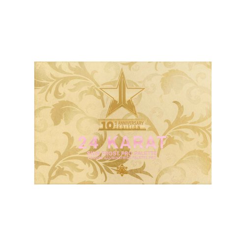 Jeffree Star Cosmetics 24K Skin Frost Palette, 6 Highlighter Shades, 10 Year Anniversary Edition, 0.24 oz Each